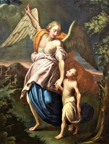 Paintings & Drawings  - Guardian Angel - 17th century Lombard Master